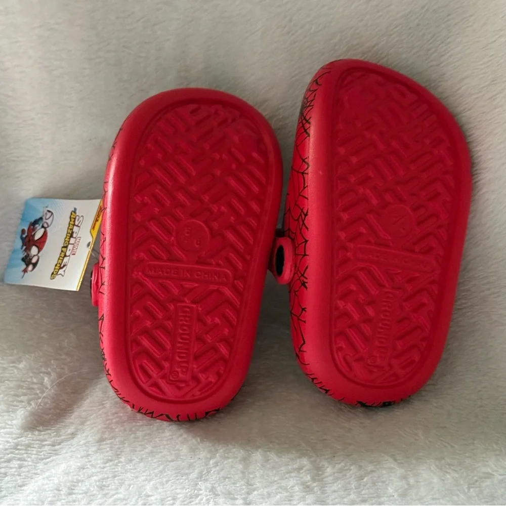 Spider-Man Kids Clogs‎ - Red Boys Size 5-6 Slip On Shoes New